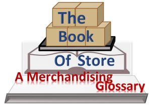 Image of boxes on a big book to represent the dictionary of merchandising terms.